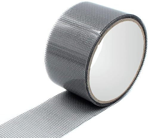 ONE SHOP di Bracalente Piero Nastro adesivo ripara Zanzariera in Fibra di Vetro autoadesivo ripara strappi rapidamente (50mm*2m) (Nero)