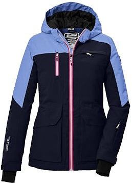 killtec Mädchen Skijacke/Funktionsjacke mit Kapuze und Schneefang KSW 340 GRLS SKI JCKT, dunkelnavy, 140, 42084-000
