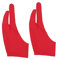 FRCOLOR 2stücke Künstler Handschuhe Für Zwei Finger Rote Gebogene Zeichnungs Und Malhandschuhe s Für Grafiktabletts Und Skizzen