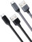 MAS CARNEY Cavo USB Type-C, Cavo USB C 2,4A Ricarica Rapida, Cavo Dati in Nylon, Compatibile con iPhone 15/16 Samsung Xiaomi Huawei Pixel OnePlus Realme, Ecc.[2 pezzi 0,9 m/1,8 m] Nero/Grigio