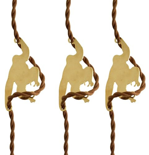 FSLiving Pendelleuchte Kordellängenversteller Kordelschloss zum Kürzen der Kabellänge,3 Stk. Eisen Kabelkürzer Spindel Pendelleuchte-Gold(SMS005)