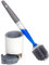 BEEOFICEPENG Escobilla de inodoro, dispensador rellenable de gel limpiador de inodoro, soporte ventilado para almacenamiento sanitario