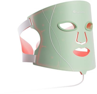 Nanolef LED Licht Gesichtsmaske – 7 modi, wiederaufladbare Rotlicht Face mask mit RGB & NIR-LEDs & Qaulity Silikon, 5-10 Min täglich