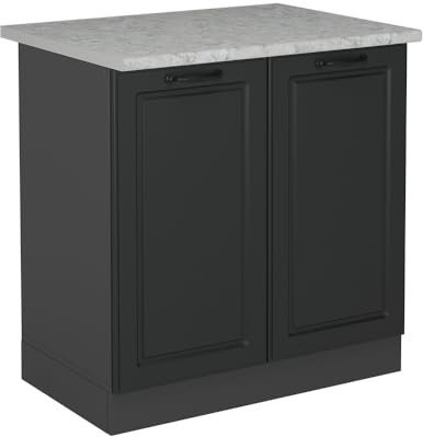 Vicco Armario bajo para Fregadero R-Line, Antracita casa de Campo, 80 cm ET Mármol