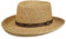 Stetson Chapeau en Paille Western Fedora Homme - de Soleil d'été Cowboy avec Bandeau Cuir Printemps-été Été - S (54-55 cm) Nature