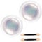 2PCS Mermaid Chrome Nail Powder, 0.3g Nail Chrome Powder, Chrome Nail Powder Kit with Sponge Stick, DIY Pearl Nail Powder for Gel Polish Nail Art Decoration.