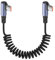 YACSEJAO 90 Grad gewendeltes USB C zu USB C Kabel 65W 1M/3.2FT Einziehbares USB Typ C Kabel für Auto, unterstützt 6A schnelles Laden und Datenübertragung (Seitlicher Winkel)