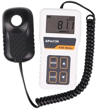 Belichtungsmesser, APM130 Digitales Lichtenergiemessgerät PAR Meter Hocräziser Lichtintensitätstester PPFD-Messung for Pflanzengewächshäuser