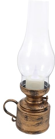 Cabilock Elektronische Vintage Petroleumlampe LED Handlich Retro Kerosinlaterne für Innenräume und Outdoor Camping Dekoration ohne Batterie