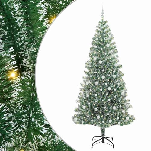 Gecheer Albero di Natale LED 240 cm, con luci Calde, polietilene, Elegante per Soggiorno, Giardino e terrazza
