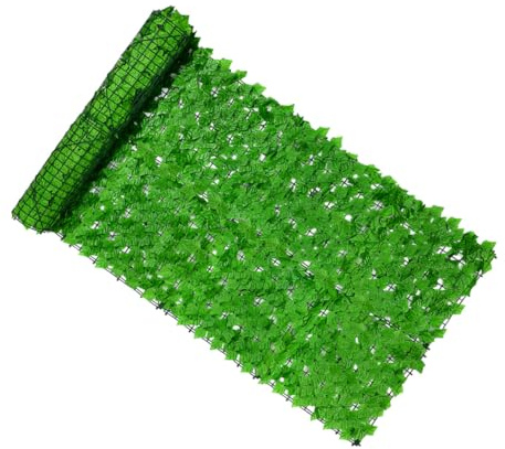 Gadpiparty Clôture Artificielle Treillis avec Vertes Simulées Décor Balcon Durable Plante Grimpante Fausse pour Jardin et Terrasse
