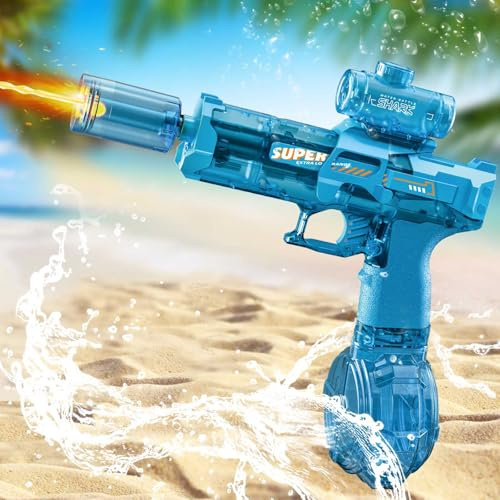Electric Water Guns, Water Guns Powerful Long Distance | 320ML Big Water Gun Long Range, Water Guns for With LED Lights, Water Pistols for Kids Adults,Summer Pool Beach Party Toys