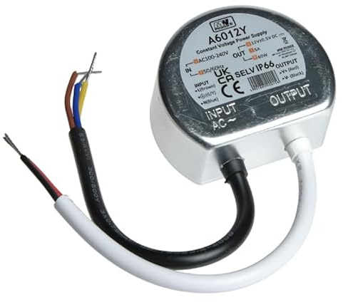 LED Trafo rund klein Netzteil 12V DC 60W 5A wasserfest IP66 Unterputzdose (A6012Y)