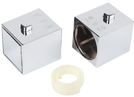 Floweringbeter Temperature Control Shower Knobs Set, Thermostatic Valve | Chrome Plated Knob Handle, Suitable for SMA Bath Mixer Shower Valve, Replacement and Installation