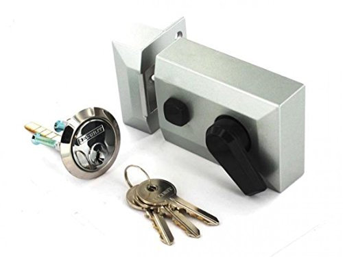 Securit Silver Finish Double Locking Nightlatch - Standard