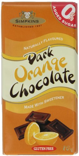 Simpkins No Added Sugar Dark Orange Chocolate Bar
