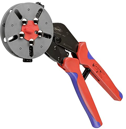 KNIPEX 97 33 02 Crimping Tool Blue, Red Cable Crimper – Cable Crimpers (870 g)