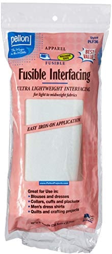Pellon PLF36 Ultra Lightweight Fusible Interfacing, White, 100% Polyester, 15 x 3 yards Package