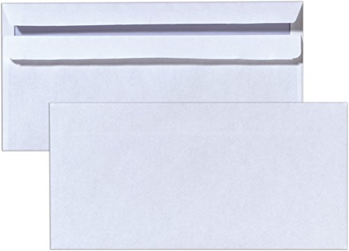 Herlitz Briefumschläge DINlang selbstklebend weiß ohne Fenster | Günstiger im Sparpack (1000er Sparpack, DIN lang)