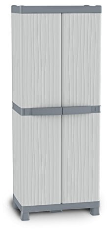 Terry, Base 2700 Uw, Armario 2 Puertas, 4 Estantes Internos y 2 Cubetas. 70x43,8x181,8 cm