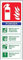 vsafety 11005 ac-s señal de extintor, ID de polvo, autoadhesivo, vertical, 75 mm x 200 mm, azul/verde/rojo