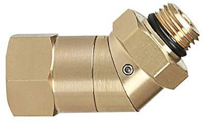 NUZAMAS Angled 45 Degree Adaptor Solid Brass for Pressure Washer Connector Snow Foam Lance, Car Decking Driveway Cleaning, Wash