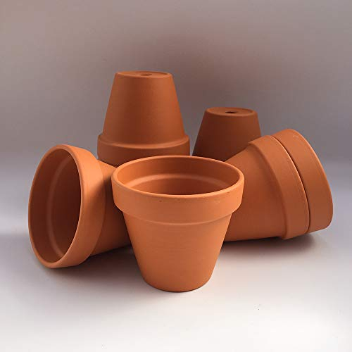 Weston Mill Pottery [F7] Small terracotta plant pots (pack of 10) 7cm diameter x 6cm high