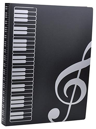 Notenordner, A4-Größe, Notenordner, Papier, Dokumente, Musikthema, 40 Taschen, Aufbewahrungsmappe