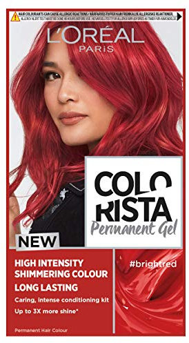 L'Oréal Paris Colorista Permanent Gel Hair Dye, Long-Lasting and Vibrant At-Home Hair Colour, High-Intensity Hues with Up to 3x More Shine, Colour: Bright Red