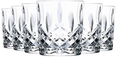 RCR 12x 340ml Crystal Glass Tumbler Glasses Orchestra Range DOF Cocktail Tumblers Glass Set - Gift Boxed - Made in Italy Crystal