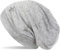styleBREAKER Beanie Mütze mit Strass Sterne und All Over Strasssteine, Slouch Longbeanie, Damen 04024116, Farbe:Hellgrau meliert