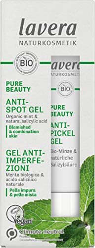lavera Pure Beauty Anti-Pickel-Gel – Bio-Minze und natürliche Salicylsäure – vegan – Naturkosmetik – trocknet Flecken aus – 15 ml