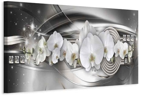 murando Canvas Wall Art Orchid 120x40 cm / 47x16 1pcs | Large Canvas Prints XXL, Art Deco Pictures for Bedroom Walls, Home Decor Wall Pictures for Living Room, Flowers Zen Diamond