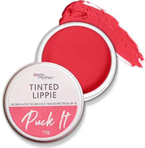 Earth Rhythm Tinted Lip Balm & Cheek Tint with SPF30 - Rose Bud, Nourishes & Hydrates Dry Chapped Lips, Provides UV Protection, with Shea Butter & Almond Oil, Chemical & Paraben free - 10 gm