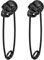 JewelryWe Sicherheitsnadel Ohrringe Schmuck Edelstahl Ohrstecker mit Löwenkopf Löwe Wolfkopf Totenkopf Schädel Ohrpiercing Silber Gold Schwarz