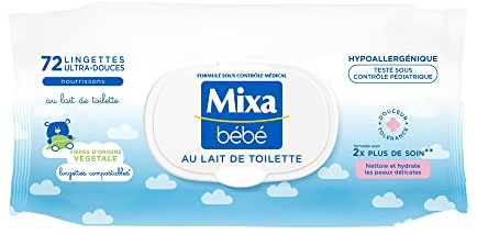 MIXA Lingettes Lait, Le paquet de 72 lingettes