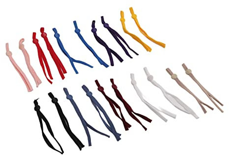 40PCS Bande élastique pour masque,Cordon élastique à haute densité pour masques, cordon élastique pour masques avec boucle ajustable, pour masques à coudre, accessoires de vêtements, arts et métiers