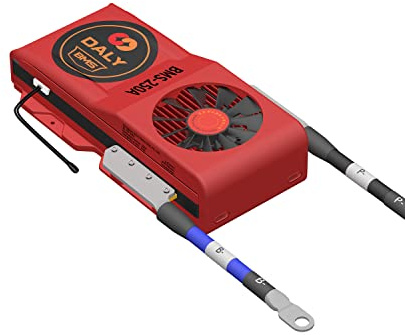 DALY BMS LiFePo4 8S 24 V 250 A Carte de protection avec ventilateur de refroidissement, port commun, fil d'équilibre, capteur de température pour batterie au lithium nominale de 3,2 V.