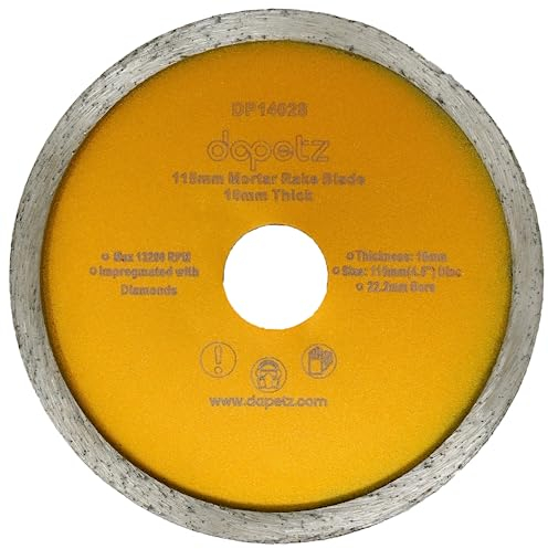 Dapetz ® 115mm Diamond Cutting Discs for Angle Grinder - Super Thin Fast, Clean Cut on Porcelain, Granite, Marble, Concrete, Tiles, Stones, Bricks & Ceramics