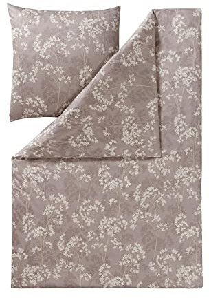 ESTELLA Mako Interlock Jersey Bettwäsche Riona beige 1 Bettbezug 155 x 220 cm + 1 Kissenbezug 80 x 80 cm