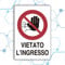 Nitek cartello vietato l’ingresso ai non addetti in pvc 30cm x 20cm – Cartello autoadesivo| Sign, Schild | Impermeabili Lavabili, muri, cantieri