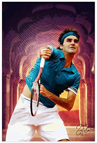 1000 Teile Puzzle Tennisstar Roger Federer Sportlegende (34) Holz Puzzle Erwachsene Stress Freisetzung Spiel 1000 Piece 29.5x19.6inch(75x50cm) Kein Rahmen