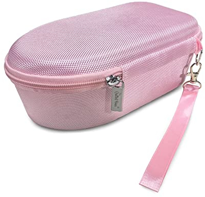 The Quilted Bear Mini Iron Case - Hardshell Case for Travel Mini Steam Irons with Soft Touch Padded Lining & Hardwearing Fabric Weave Covering (Pink)