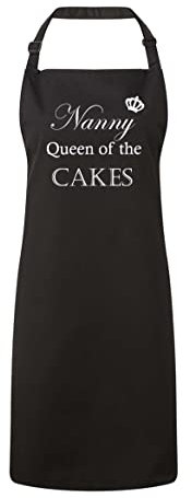 60 Second Makeover Limited Nanny Queen Of The Cakes Black Apron Novelty Gift Chef Kitchen Present Mothers Day