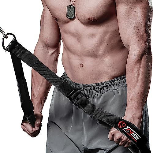 TAVIEW Attache de câble pour Triceps (Deux Longueurs intégrées en Une) Une Plus Grande Amplitude de Mouvement, Sangles d'extension pour Triceps