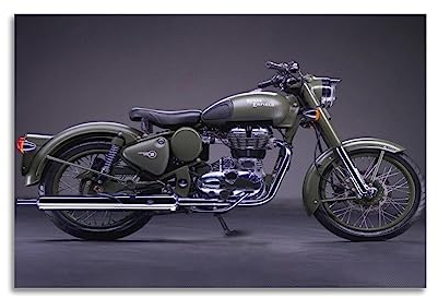 Vintage-Motorrad-Poster für Royal Enfield, klassisches Motorrad-Poster, dekoratives Gemälde, Leinwand, Wandposter und Kunstbild, Druck, modernes Familien-Schlafzimmer, Dekor-Poster