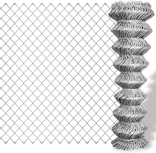 Maschendrahtzaun Stahl verzinkt 25x1 m Silber-Hardware
