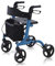 Rollex 400 Profi Rollator federleicht & stabil blau 136kg One Touch Bremse mit Sitz & Tasche, klappbar & höhenverstellbar