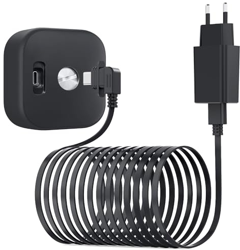 Itramax Netzkabel 3M und Adapter (2 Stück) für Blink Outdoor 4 Kamera,Flaches USB C Ladekabel für Blink Outdoor 4. Generation,Wasserdichtes Ladeverlängerungskabel für Neue Blink Outdoor 4 Kamera