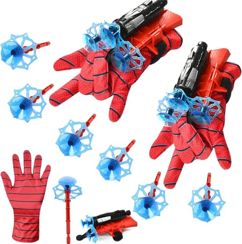 Spider Launcher Handschuh,2 Set Super Spider Launcher Held Launcher, Handgelenk Spielzeug Set, Spider Handschuhe,Pädagogische Spielzeug